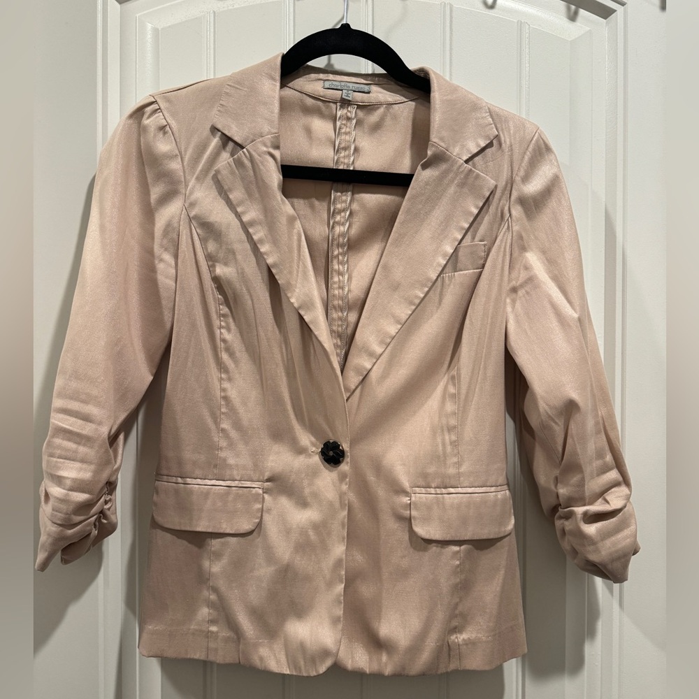 Styled gold/champgne Blazer- Charlotte Russe-SZ S- Never been worn!